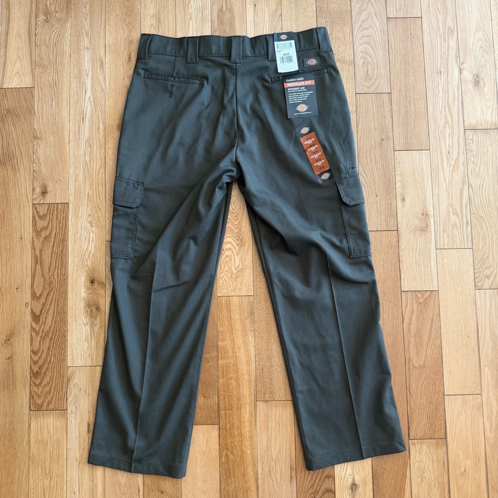 Dickies Mens Green Cargo Pant Regular Fit Straight Leg Size 38x30 - Picture 8 of 9